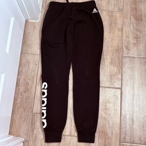 Adidas Black Jogger Sweatpants with White Logo